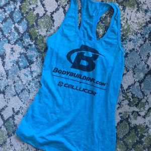 Turquoise BodyBuilder.com tank